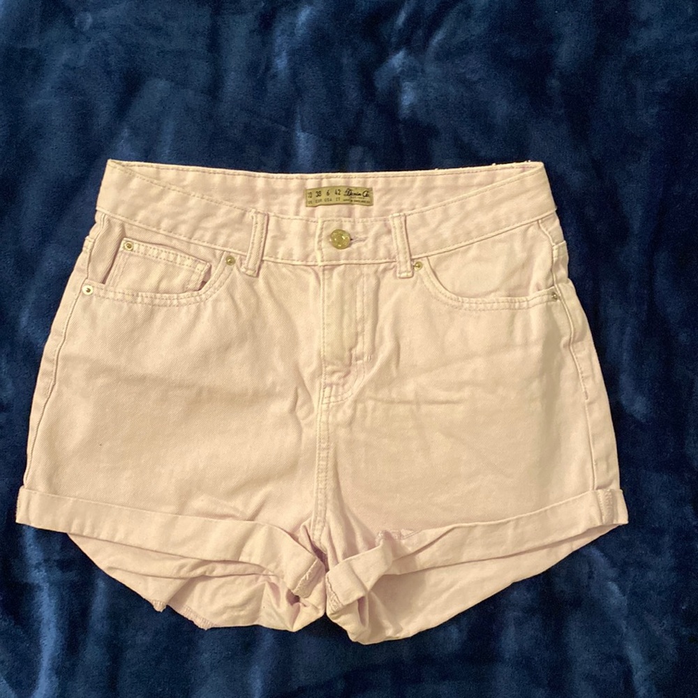 Lavender high waist shorts